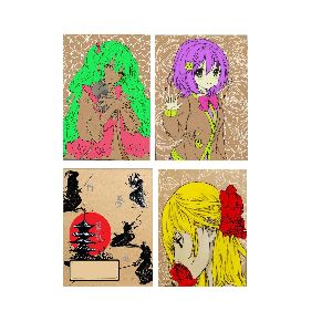 CENTRUM Klade rūtiņu 96lp. "Anime"