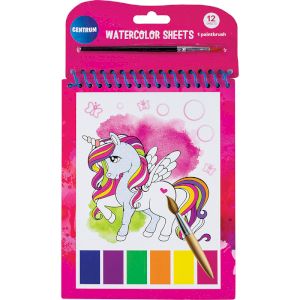 CENTRUM Krāsojamās lapas "Unicorn" 12gab