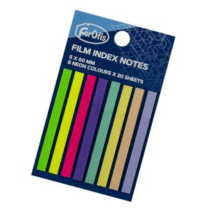 Plastikāta indeksi 60*5mm 8neon kr.x20lp