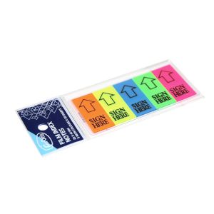 Plastikāta indeksi 45*25mm 5neon kr.x20lp