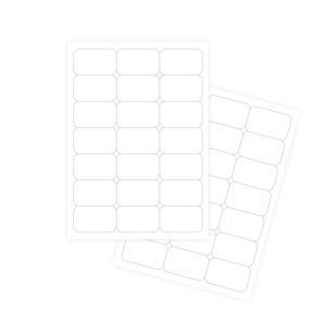 Pašlīmējošās baltas uzlīmes FOROFIS 63.5x38