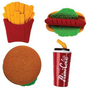 CENTRUM Dzēšgumija "FastFood" 41x20x20&35x35x12mm
