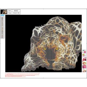 CENTRUM Dimanta mozaīka 5D "Leopard&quot