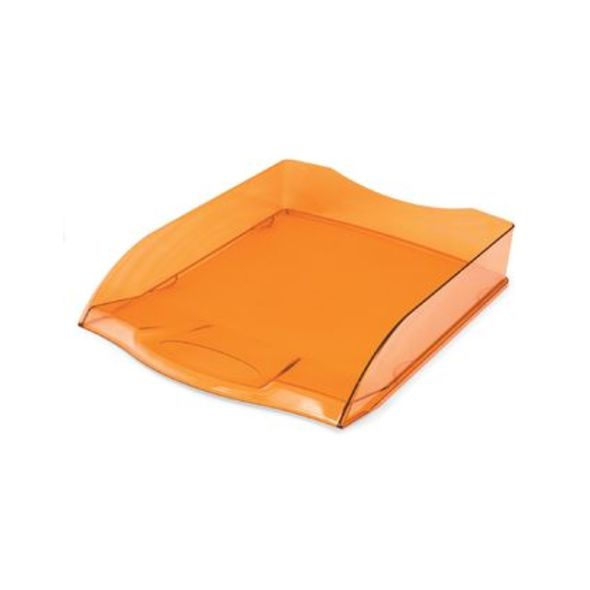 File tray plastic HATBER (clear, orange)
