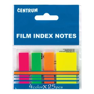 CENTRUM Plastikāta indeksi 45*12mm&45*25mm 4neon kr