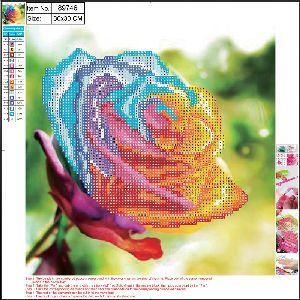 CENTRUM Dimanta mozaīka "Rose" 30x30cm