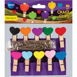 CENTRUM Dekoratīvi koka knaģīši "HEART"