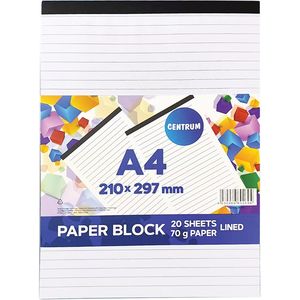 CENTRUM Maināmais papīru bloks A4 līniju