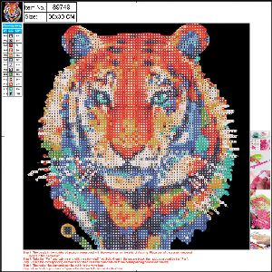 CENTRUM Dimanta mozaīka "Tiger" 30x30cm