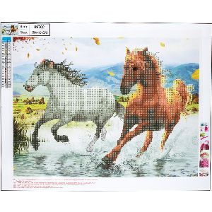 CENTRUM Dimanta mozaīka "Horses" 40x50cm
