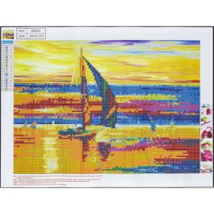 CENTRUM Dimanta mozaīka 5D "Sailboat&quot