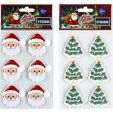 Dekoratīvās uzlīmes Puffy “Christmas”, 6 gab.