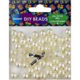 DIY BEADS 'Pearl', 1m elastic band, d.10mm 25g