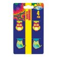 Magnetic Bookmarks 'Owl' 4pcs. asorted