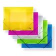 Document case A4 0.45mm with elastic bands assorted