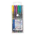 Set of 6 colours METALLIC gel pens 1.0mm
