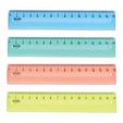 Ruler plastic 15cm clear assorted