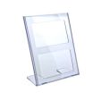 Display stand A6(V), plastic, for paper size 105x148mm, Clear