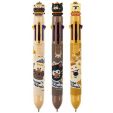 Ball pen retractable 8-colour ink “Strange Animals” 0.5mm