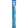 Set of 3 pencils HB sharpened, round shape, with eraser, plastic