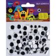 Adhesive Wiggly Eyes 100pcs black