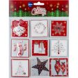 Gift Tag paper set 'Merry Christmas' 55x55mm