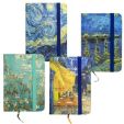 Notebook A7 ruled 80sh. hardcover, with elastic 'Vincent van Gogh'