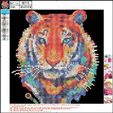 Diamond mozaic 'Tiger' 30x30cm