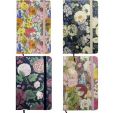 Notebook A5 ruled 80sh. hardcover, with elastic 'Flowers'