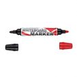 Whiteboard marker dual tip red&black, 2-5mm bullet tip