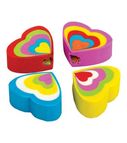 Eraser synthetic rubber HEART shape/polybag