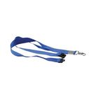 Clip for name badge FOROFIS w/textile (polyester) rope 45x2cm, blue