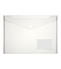 Envelope plastic A4 with button 0.16mm transparent PP