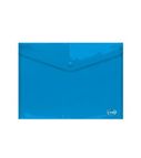 Envelope plastic A4 FOROFIS w/button 0.16mm (blue) PP