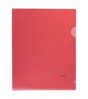 Clear folder L-type A5 0.18mm red