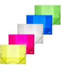 Document case A4 0.45mm with elastic bands assorted
