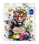 Color pencils 24col. TIGER hexagonal, long size /paper box