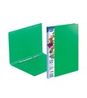 Clip file A4*20mm 0.60mm Clip A FOROFIS for perforat.sheets spring clip, w/inner pocket (green) PP