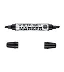 Whiteboard marker black dual tip, bullet tip & chisel tip