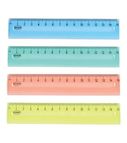 Ruler plastic 15cm clear assorted
