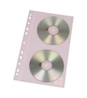 Sheet with 2 CD/DVD pockets, perforated 10pcs. assorted