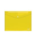 Envelope plastic A4 FOROFIS w/button 0.16mm (transparent yellow) PP