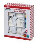 PAINT YOUR OWN SNOW VILLAGE 17.8x20.5x6 cm 6pcs.