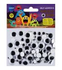 Adhesive Wiggly Eyes 100pcs black