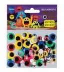 Adhesive Wiggly Eyes 100pcs colours