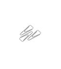 Paper clips 25mm FOROFIS nickel triangle 100pcs /paper box