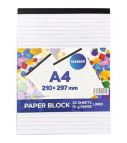 Maināmais papīru bloks A4 līniju 20lp. 70g/m2