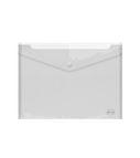 Envelope plastic A4 FOROFIS w/button 0.16mm (transparent clear) PP