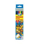 Color pencils plastic erasable 6col. 