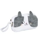 Pouch case with double zipper “Cat” 20.5x11.5x5cm CAT